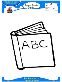 Çocuklar İçin Kitap Boyama Sayfaları 